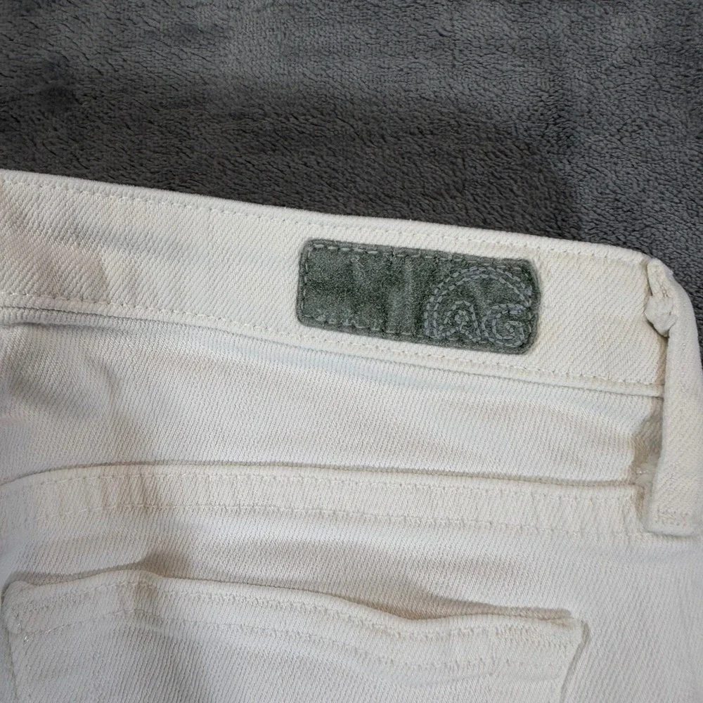 AG Adriano Goldschmied The Stilt Cigarette‎ Jeans Women's Size 25 White Denim